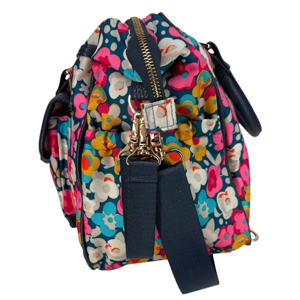 Itzy Ritzy Triple Threat Diaper Bag Posy Pop Floral Multi-Way Backpack Satchel